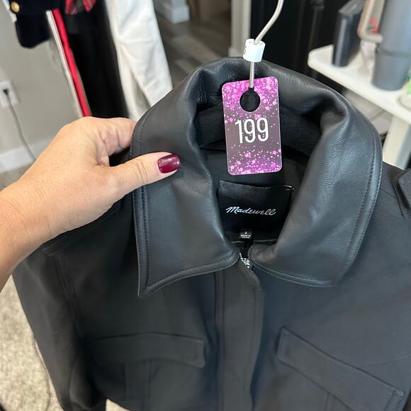 Madewell Shrunken Utility Jacket Size 2 True Black New - Picture 11 of 11